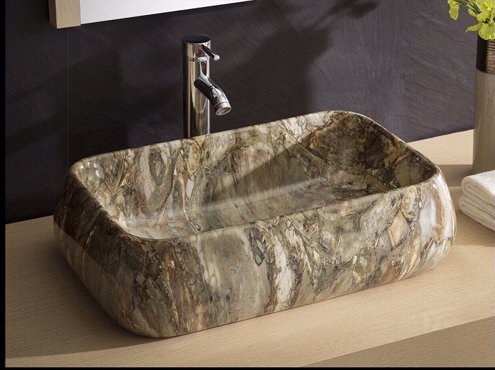 Mẫu lavabo đẹp đá tự nhiên